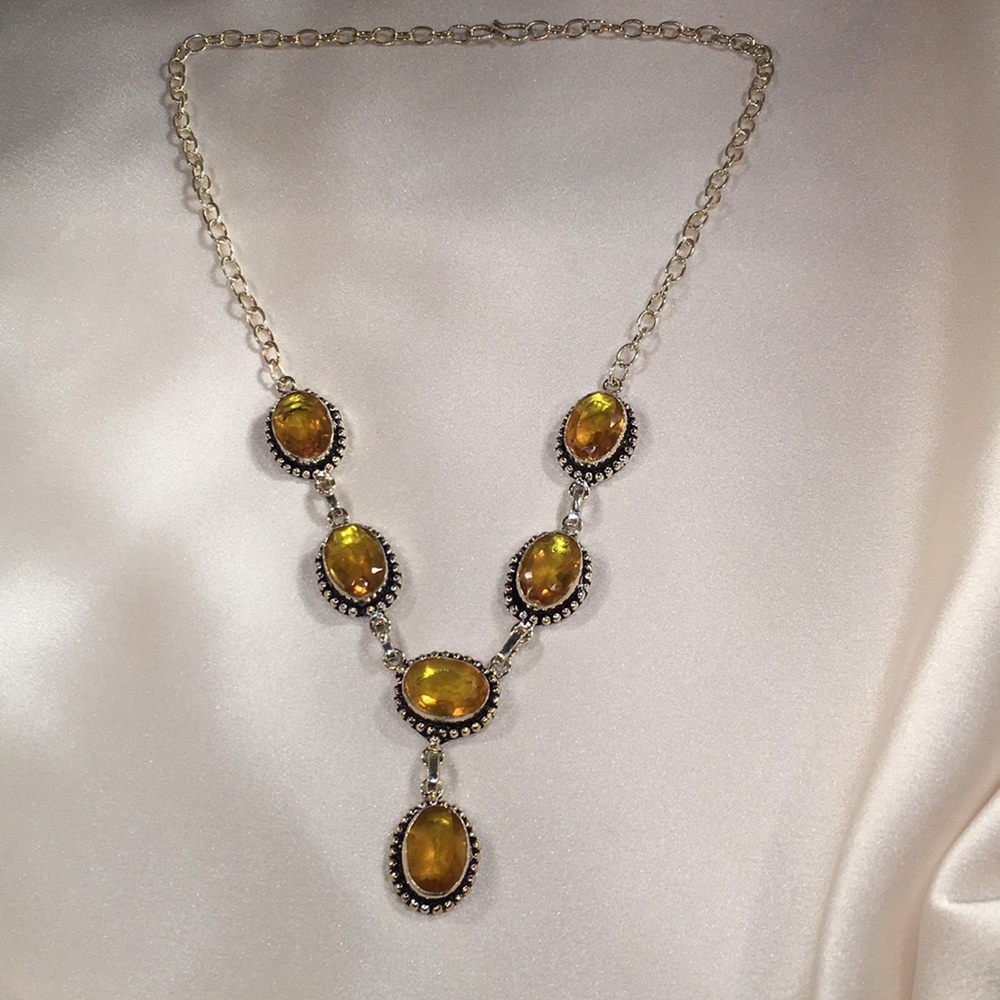 Citrine & Sterling Silver necklace